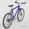 3d model the mountain bike in blue