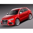 3d model the red Audi