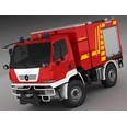 3d model the red fire truck