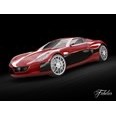 3d model the red sports car