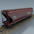 3d model the train in special shape