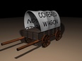 3d model the wagon cart with the handles