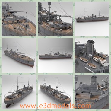 3d model the big ship - This is a 3d model of the big ship.which was a veteran of both world wars, beginning life as a Fleet Collier Coaler in 1909. She was converted to a Fleet Tender ship in 1912 then spent the entirety of the First World War stationed in Queenstown, returning in 1919.