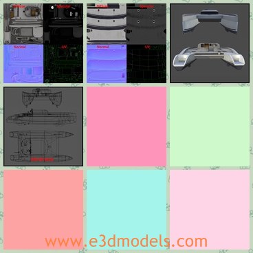 3d model the boat - This is a 3d model of the boat,which is made in modern style and made with high quality.The model is the most popular in games.