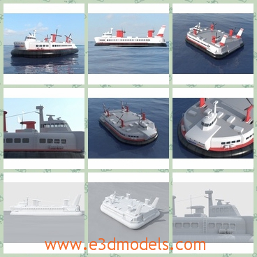 3d model the boat in England - This is a 3d model of the boat in England,which is the cargo type and the watercraft is made in high quality.