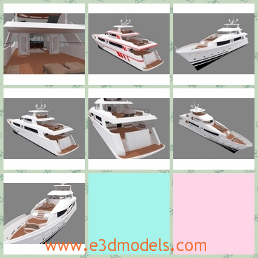 3d model the boat in the ocean - This is a 3d model of the boat in the ocean,which is large and modern and the model is expensive.