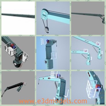 3d model the ship crane - This is a 3d model of the ship crane,which is detailed and made for delivering goods.