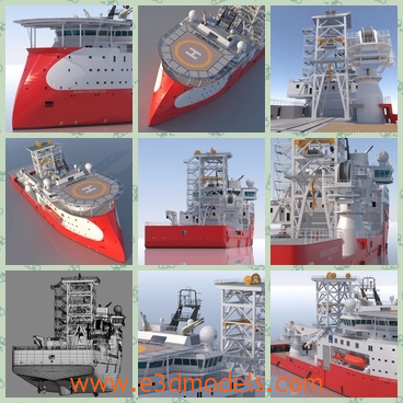 3d model the ship for commercial usage - This is a 3d model about the ship for commercial usage,which is large and modern.The model is made with special materials.
