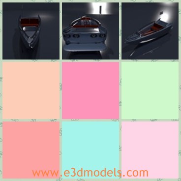 3d  model the speedboat - This is a 3dmodel of the motorboat,which is modern and fashionable.The model is elegant and attractive for young people.