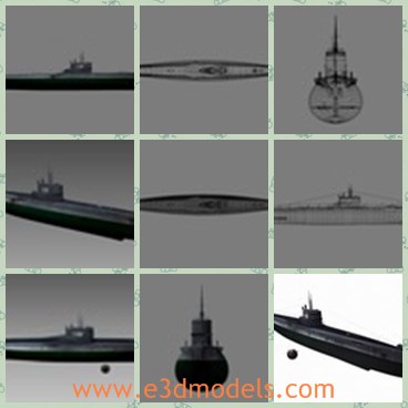 3d model the submarine - This is a 3d model of the submaine of Project 613 Whiskey ing to NATO classification - a series of Soviet medium-sized diesel-electric submarines built in the years 1951-1957.