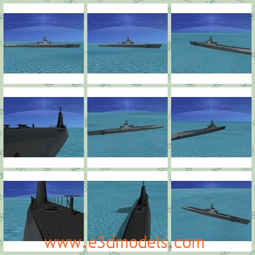 3d model the submarine - This is a 3d model of the submarine,which is the attacker in the war and the ship is long and large.