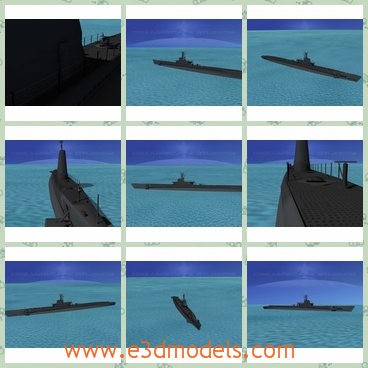 3d model the warship - This is a 3d model about the warship,which is large and used in the military.The ship used reduction gears to drive the two propeller shafts but created a lot of noise.