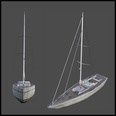 3d model the sailboat