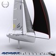 3d model the sports boat