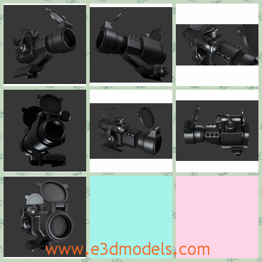 3d model a camera in black - This is a 3d model about a camera in black,which is a high detailed model of Aimpoint's Comp M2.