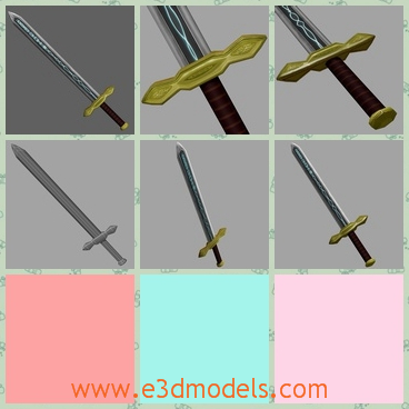 3d model a rune broadsword with fine texture - This is a 3d model of a broadsword used in medieval period as a weapon.The model is one handed sword that is easy to handle.