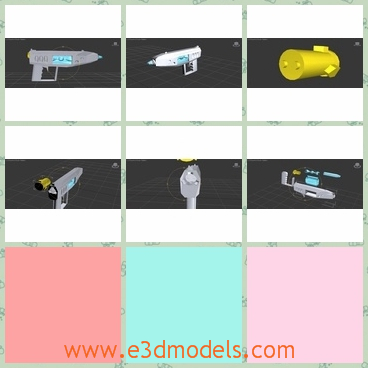 3d model of a laser pistol - This is a 3d model which is about a laser pistol which is small but powerful. This Laser pistol is a new innovation in personal arms,