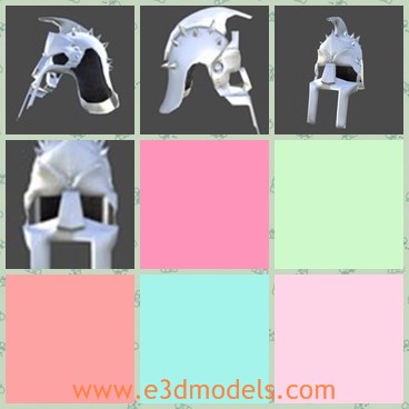 3d model the armored helmet - This is a 3d model of the armored helmet,which is special and created for battles.The helmet is made in gladiator style.