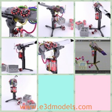 3d model the big gun - This is a 3d model of the big gun,which is a powerful weapon in reality.The model is made with laser.
