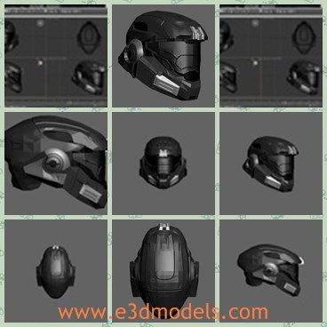 3d model the black helmet - This is a 3d model of the black helmet,which is safe and made with high quality.