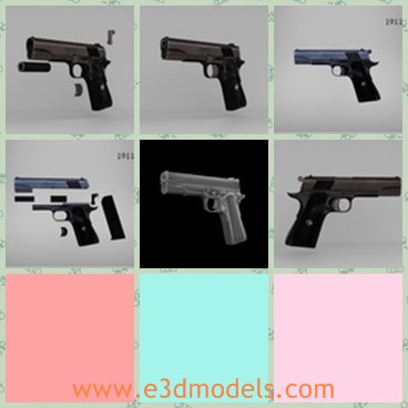 3d model the gun - This is a 3d model of the gun made in 1911,which is old and already abandoned.