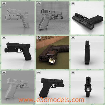 3d model the gun - This is a 3d model of the gun,which is the autonomatic one and the gun is black,which looks so cool and charming.