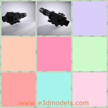 3d model the gun as a weapon - This is a 3d model of thegun as a weapon,which is large and powerful.The model is too big to hold in one's hand.The model is heavy and different from others.