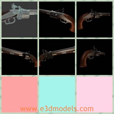 3d model the gun in 1820 - This is a 3d model of the gun in 1820,which is antique and fast.The gun is small and popular in European countries.