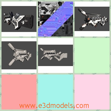 3d model the gun in special shape - This is a 3d model of the gun in special shape,which is large and a powwerful weapon.