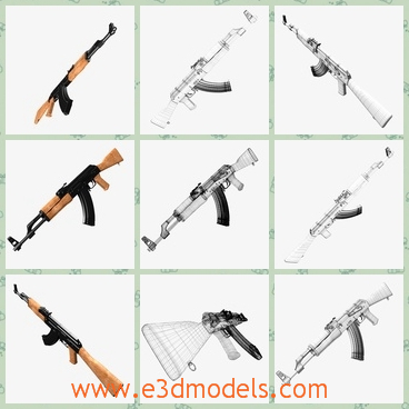 3d model the gun with a long handle - This is a 3d model of the gun with a long handel,which is a dangerous weapon and the gun can be hunt animals.