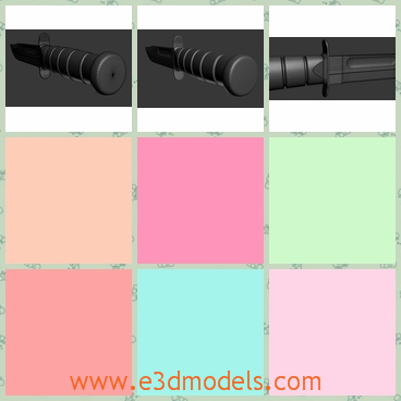 3d model the knife as a weapon - This is a 3d model of the knife as a weapon,which is made in high quality and the model is so sharp that one may get hurt easily.