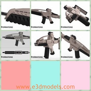 3d model the large rifle - This is a 3d model of the large rifle,which is originally built in Solid Works.My photo gallery will show final scene renders with close-up shots of mesh.