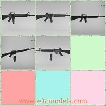 3d model the long rifle - THis is a 3d model of the long rifle,which is black and can be used as the assault weapon.The gun has a handle,so it can be put on the ground.