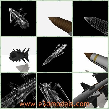 3d model the missile in UK - This is a 3d model of the missile in UK,which  is the new product made by the government.The rocket is modern and practical.