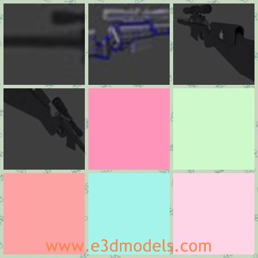 3d model the rifle - This is a 3d model of the rifle,which is the powerful weapon in the army and police station.