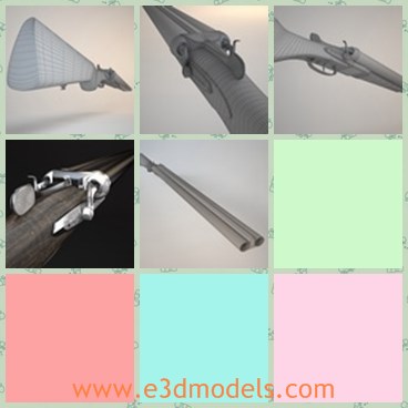 3d model the rifle - This is a 3d model of the rifle,which is antique and old.The gun has a long and old history.