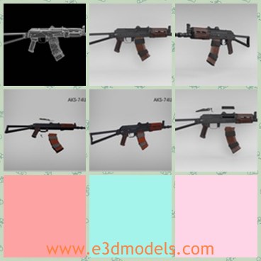3d model the rifle - This ia 3d model of the rifle,which is the powerful weapon in the real life.THe model is bigger compared with other guns.