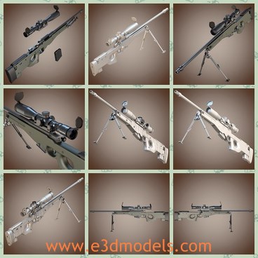 3d model the rifle - This is a 3d model of the rifle,which is long and common weapon in the military of British.The model was made in 1961 and very popular at that time.