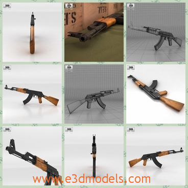 3d model the rifle - This is a 3d model of the rifle,which is long and made with the handle.The model was first made in the Soviet Union.