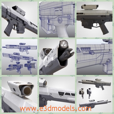 3d model the rifle in the future - This is a 3d model of the rifle in the future,which is large and powerful.The model is the weapon in the game.