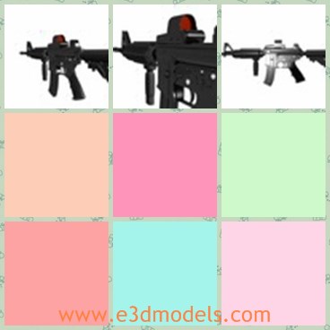 3d model the rifle M4 - This is a 3d model of the rifel M4,which is black and made with good quality.The rifle has plastic material.