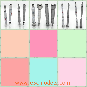 3d model the rocket from Korea - This is a 3d model of the rocket from Korea,which is the nuclear type.The model is small and practical.
