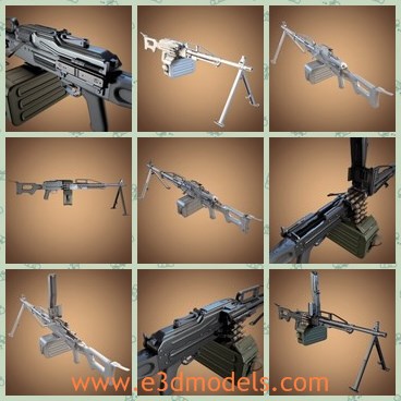 3d model the Russian gun - This is a 3d model of the Russian gun,which is used by the Soviet Union during the WW2.The gun is automatic and detailed.