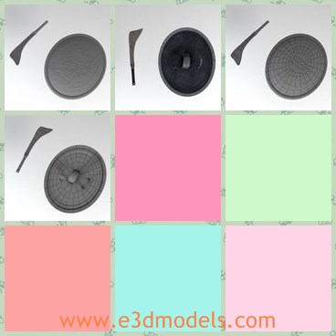 3d model the shield and sword - This is a 3d model of the shield and sword of the warrior,which is hard and necessayr for them.The weapon is powerful and fantastic.