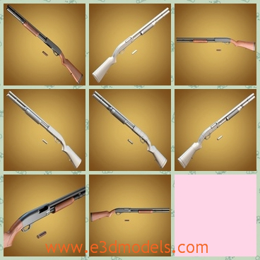 3d model the shotgun in steel - This is a 3d model about the shotgun in steel,which is long and dangerous.The gun is forbidden to save in privates.