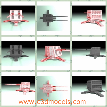 3d model the spider turret - This is a 3d model of the spider turret,which is the weapon in the military.The model is small and powerful.