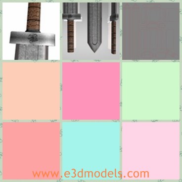 3d model the sword - This is a 3d model of the sword,which has a rose on the guard for extra detail.The sword is old and used as the main weapon in ancient times.