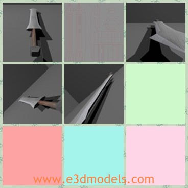 3d model the sword with wooden handle - THis is a 3d model of the sword with wooden handle,which is fantastic and made with high quality.