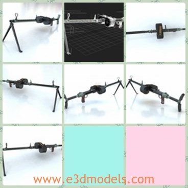3d model the weapon during WW2 - This is a 3d model of the weapon during WW2,which  was a German 7.9 mm machine gun designed specifically as a hand manipulated defensive gun for combat aircraft during the early 1930s.