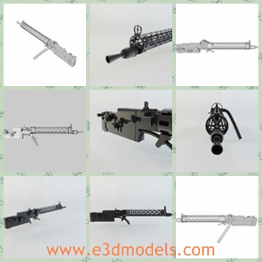 3d model the weapon -gun - This is a 3d model of the weapon-gun,which is sharp and common.The model is usually created with stainless steel materials.